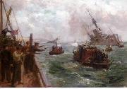 unknow artist, Seascape, boats, ships and warships. 02